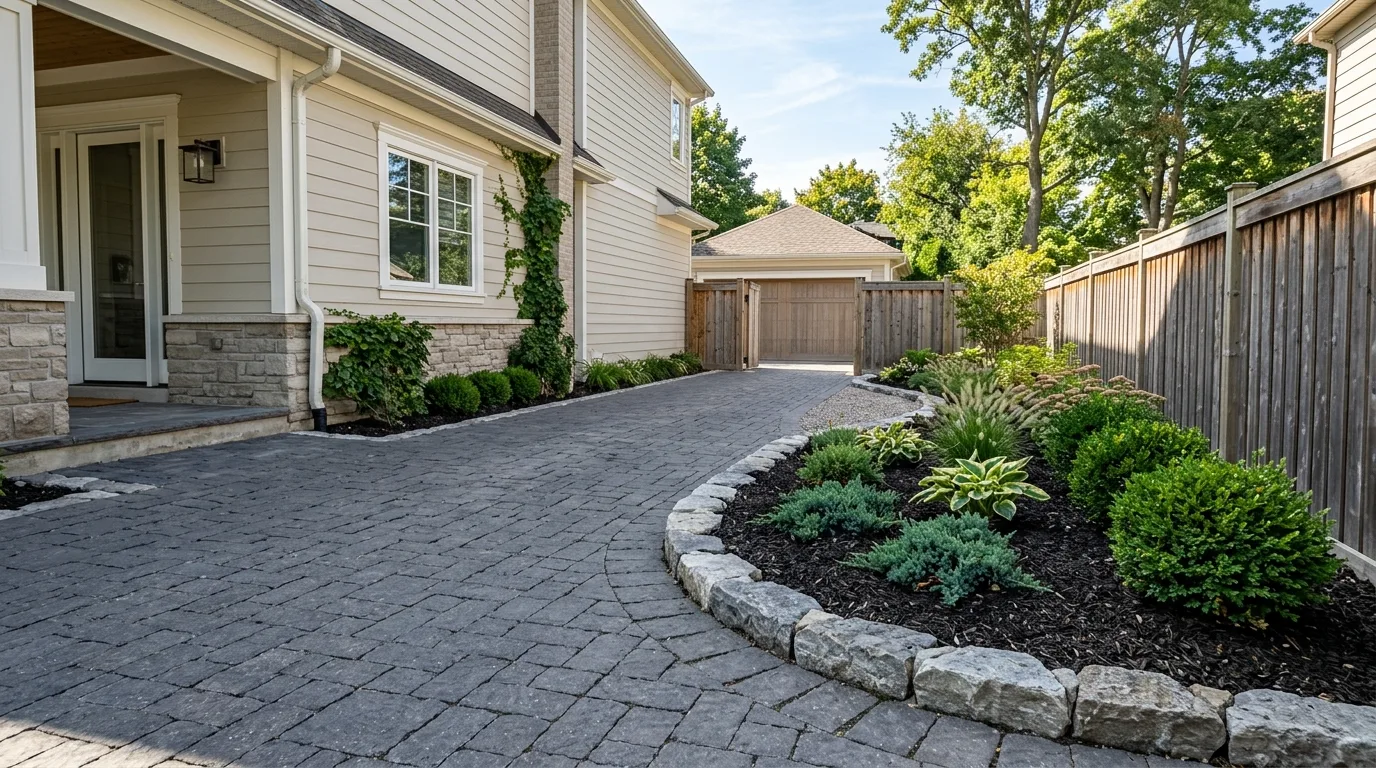 Low Shrub Driveway Border